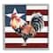 Stupell Industries Americana Rooster Single Star United States Flag Framed Giclee Art